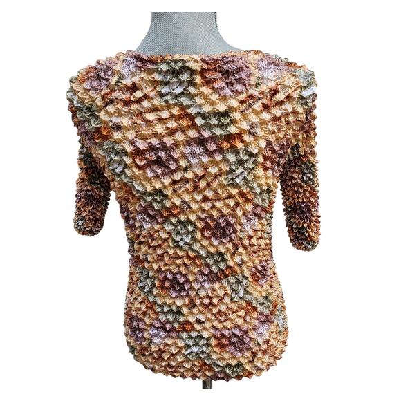 Vtg 90s Popcorn Top One Size Super Stretch Versatile Corp Core Layering Packable - Picture 6 of 8